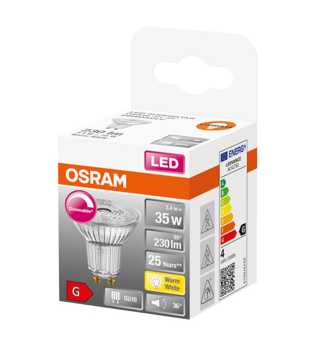 Osram LED Superstar GU10 dimbar 3,4 W